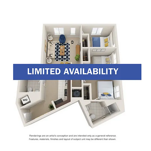 Floor plan 3BR/2BA - Standard
