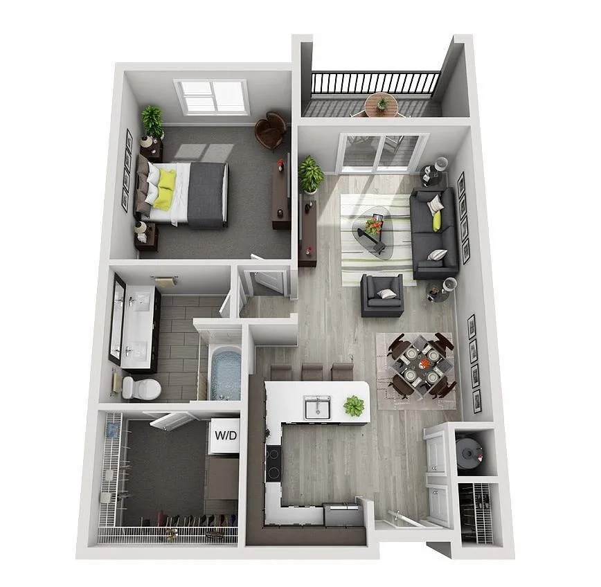 Floor plan B6 (1BR)