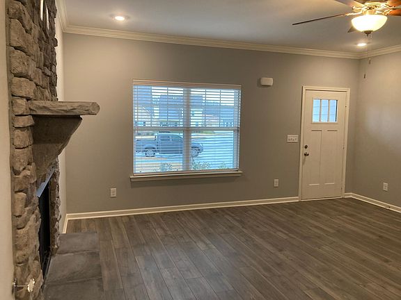 Entry/family room with gas log fireplace