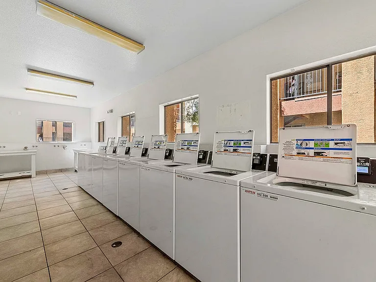 Experience convenience in this modern laundry facility with state-of-the-art appliances.