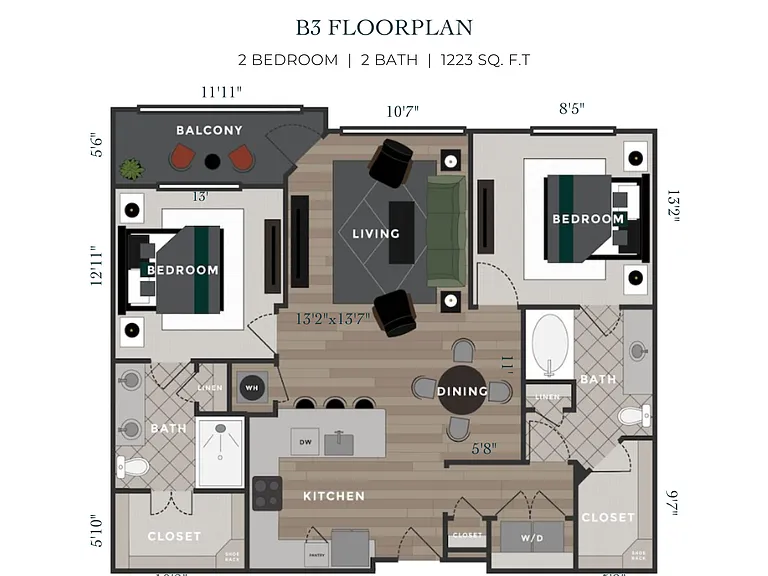 B3 floor plan The Monroe
