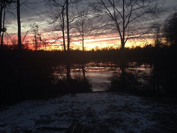 Sunset view from back deck