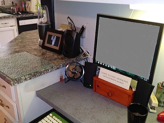 sm. office in kitchen