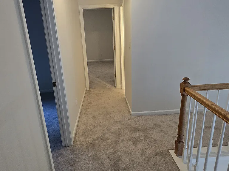 Hallway from bedroom 1 looking to master and hallway bathroom