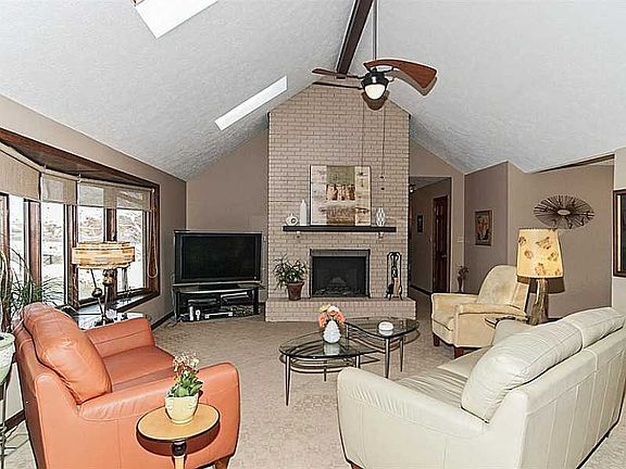 Great Room. View of Great room from the kitchen-skylights bring in more natural light