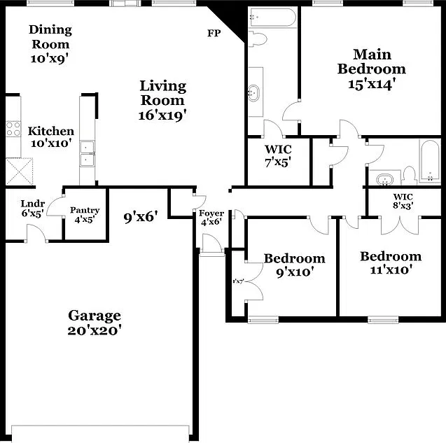 3 bed, 2.0 bath, 1331 sqft, $1,805 — Photo 2