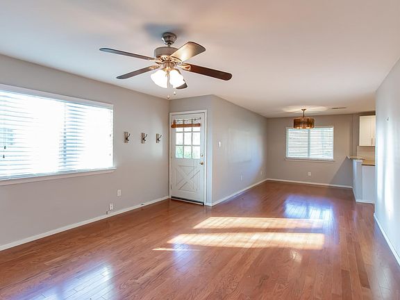 front entry, living/dining/kitchen