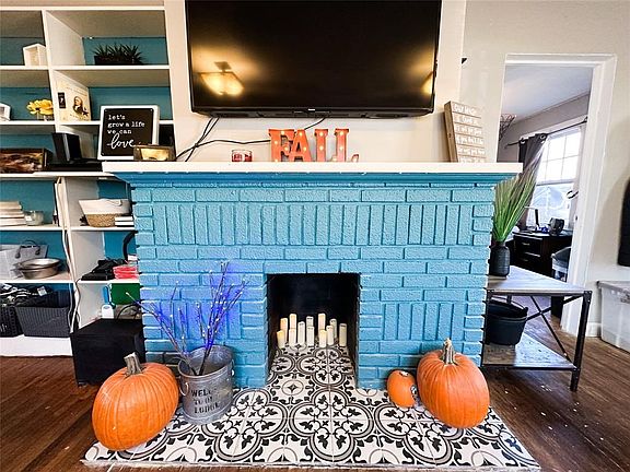 Living room fireplace
