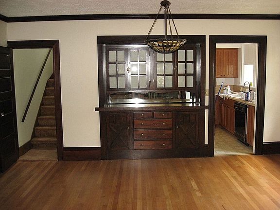 Built in Buffet & hardwood floors