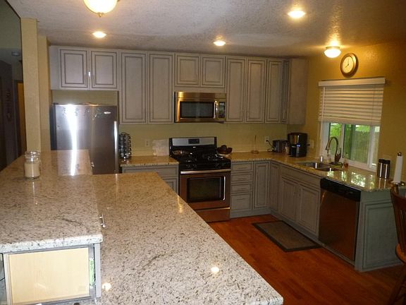 Plenty of counter space in the updated kitchen