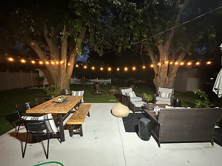 Patio staged