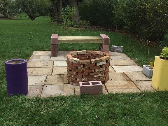 Back yard patio and fire pit