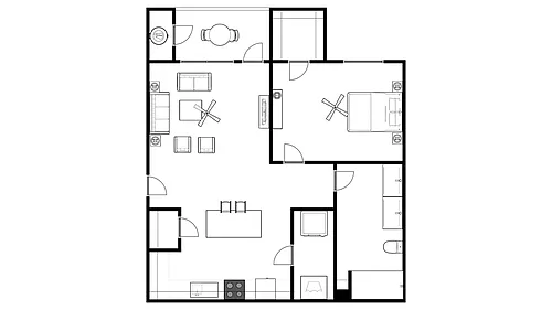 Floor plan One Bedroom