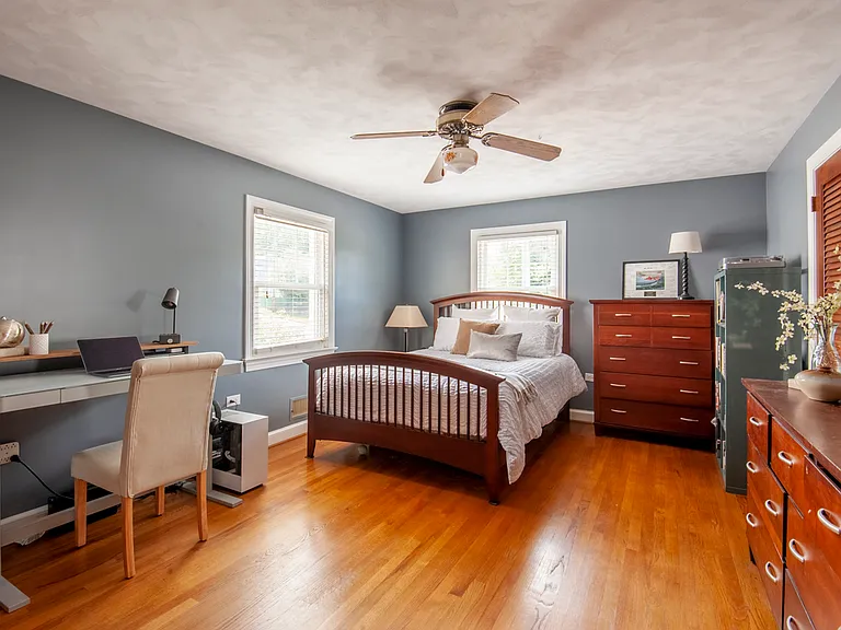 Master bedroom with two separate closets