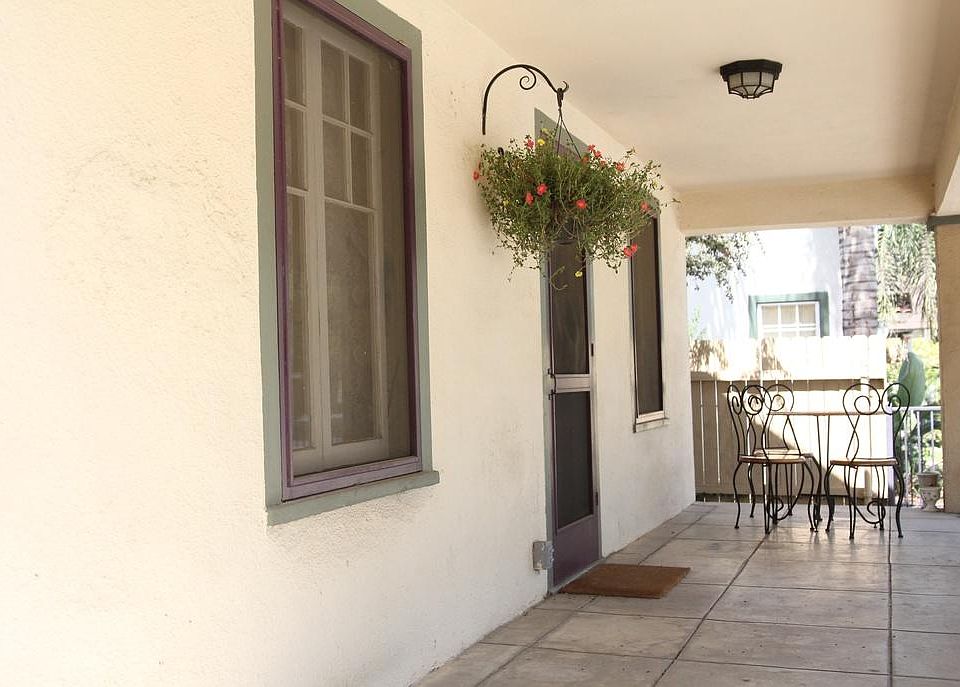 Front door and porch.