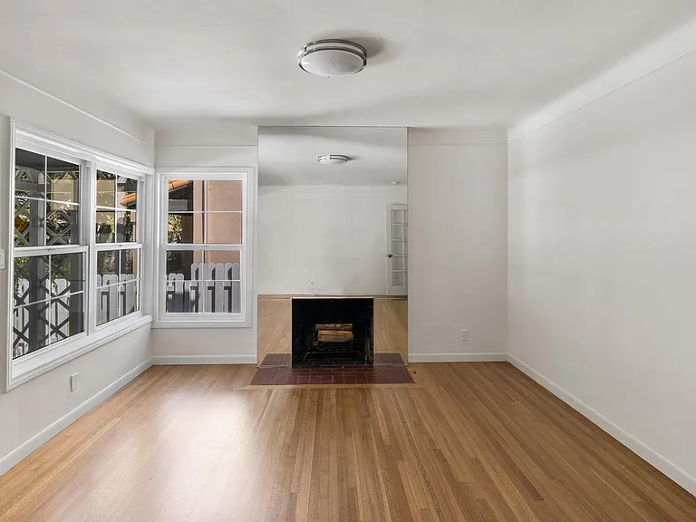 Large living room with fireplace