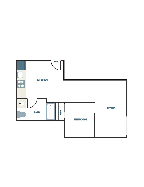 Floor plan 1X1 - B4