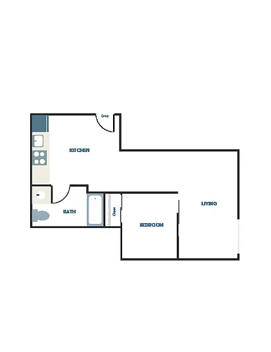 Floor plan 1X1 - B4