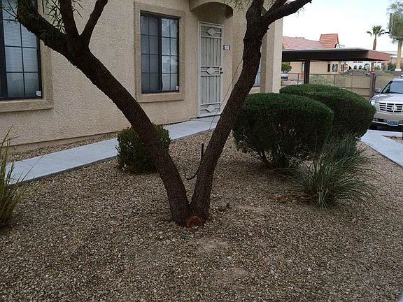 side view of the entrance to the unit.