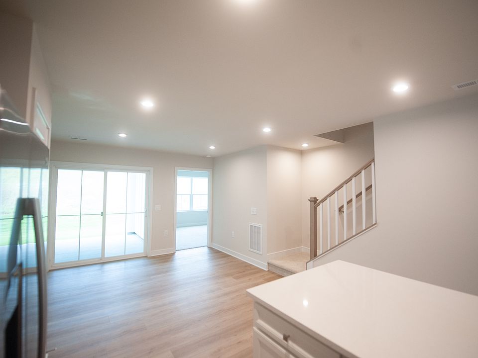 Dining area overlooking the porch and backyard.