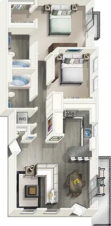 Two Bedrooms Two Bedrooms