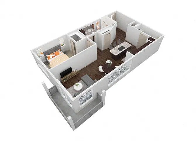 Floor plan VU - 1X1D