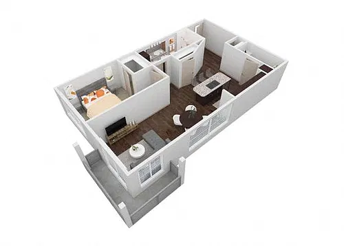 Floor plan VU - 1X1D