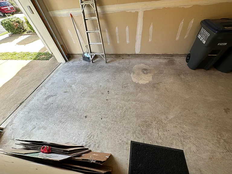 Interior garage door looking left