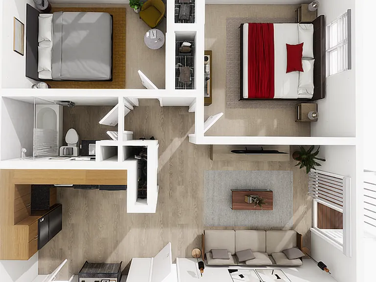 2 A Floor Plan. 2 Bedroom/1 Bath. 2 A Floor Plan. 2 Bedroom/1 Bath.