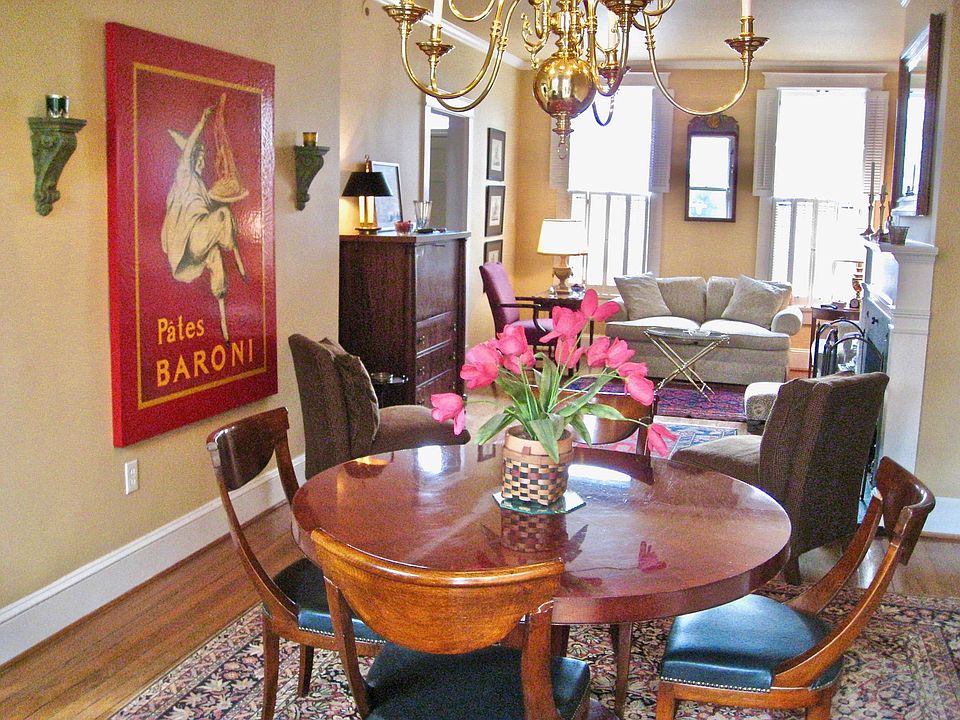Furnished living room - dining room on main floor.
