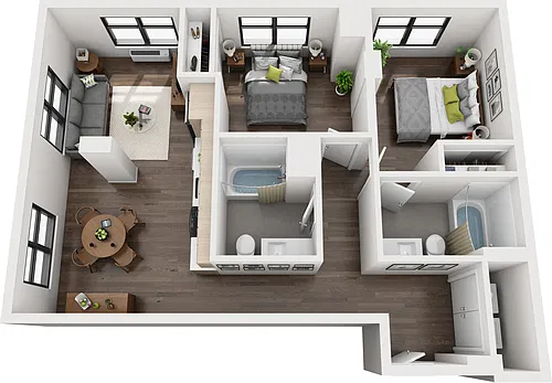 Floor plan 2 Bedroom A
