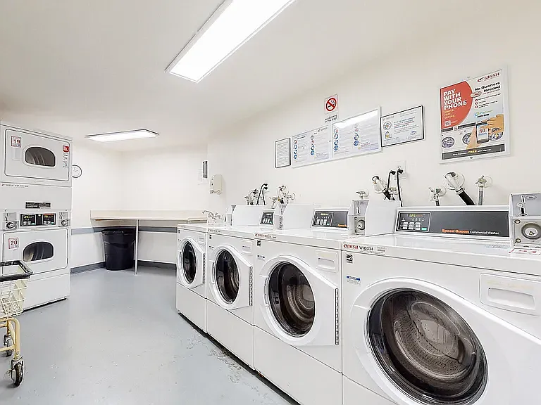 Easy access to the community laundry
