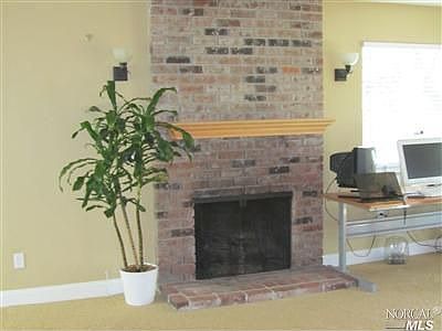 Family room with fireplace