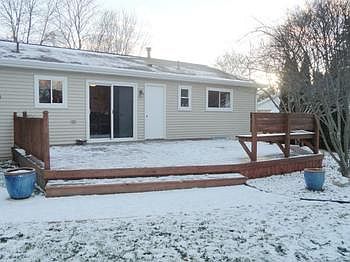 The nearly 500 sq. ft. deck with built in benches for seating is approximately 19 ft. by 26 ft. and overlooks the nicest backyard that's not only beautifully landscaped, but meticulously kept due in part to the underground automatic lawn sprinkling system!  There's also the cutest maintenance free shed for housing such things as your lawn tools for example!