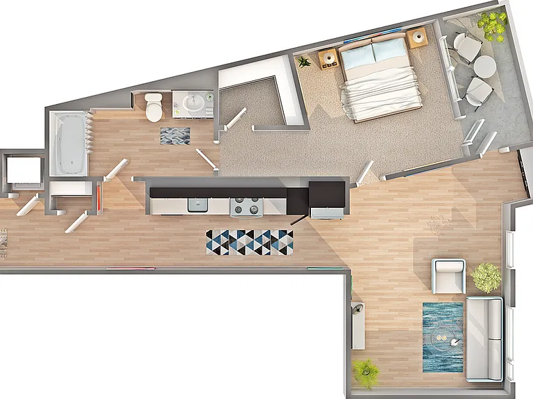 A4 | 1-Bedroom Floorplan A4 | 1-Bedroom Floorplan