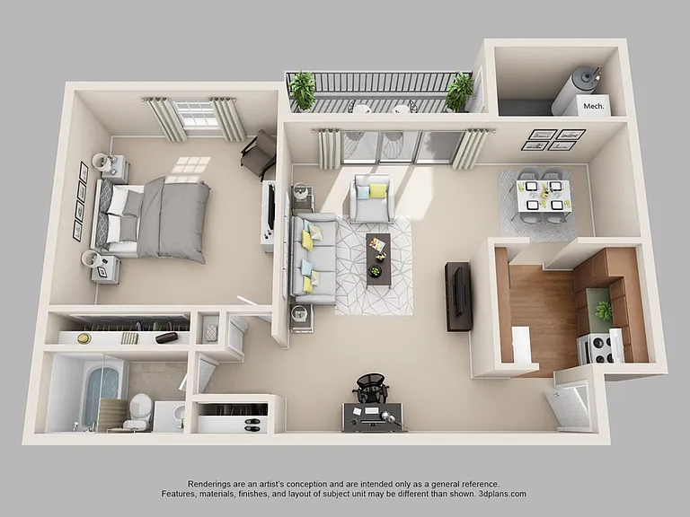 1 Bedroom - Columbia B 1 Bedroom - Columbia B