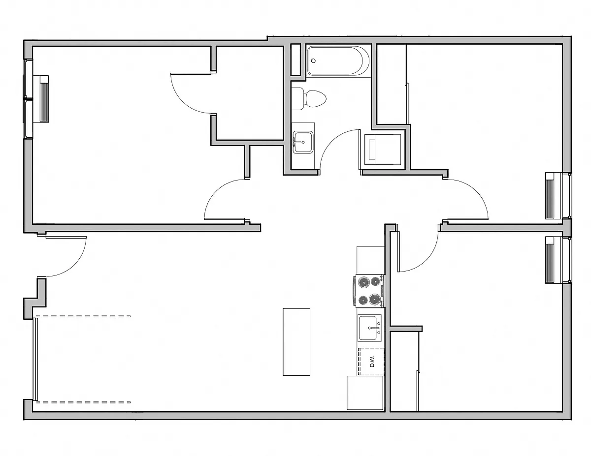 Floor plan Three Bedroom