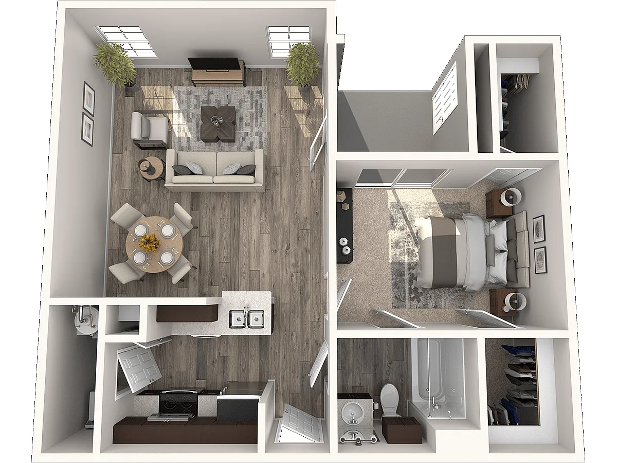 Floor plan A3 742 Sq. Ft. 1st Floor