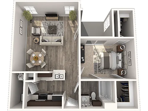 Floor plan A3 742 Sq. Ft. 1st Floor