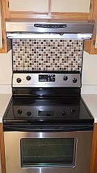 flat top range with tile