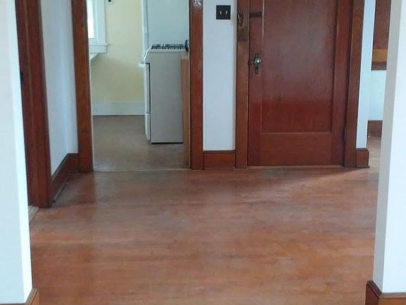 Entry door and kitchen