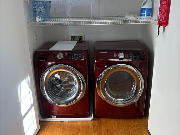 Your own washer and dryer. Life is sweet.