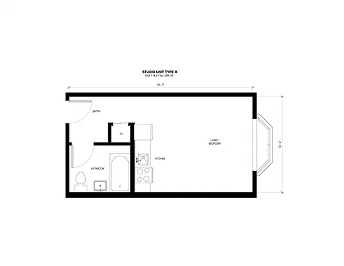 Floor plan Studio_286