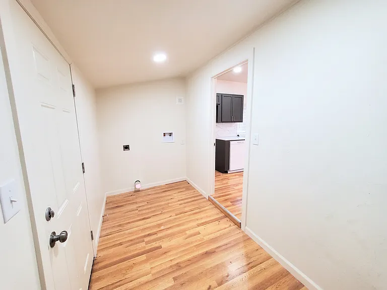 Laundry area and back door
