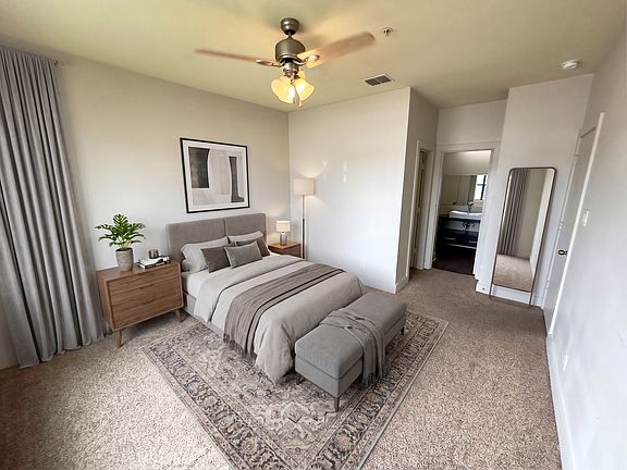 Spacious master bedroom with walk in closet and extra large bathroom