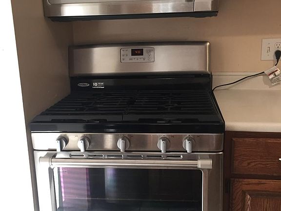Stainless stove and microwave