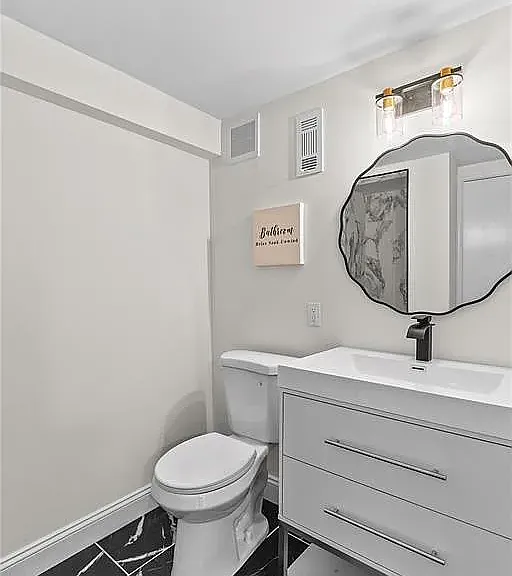 Basement bathroom with shower