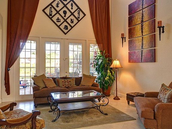 Living Room With Two Sets of French Doors