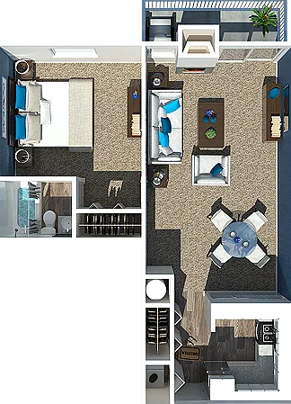 Two Bedroom | One + Half Bathroom with W/D Two Bedroom | One + Half Bathroom with W/D