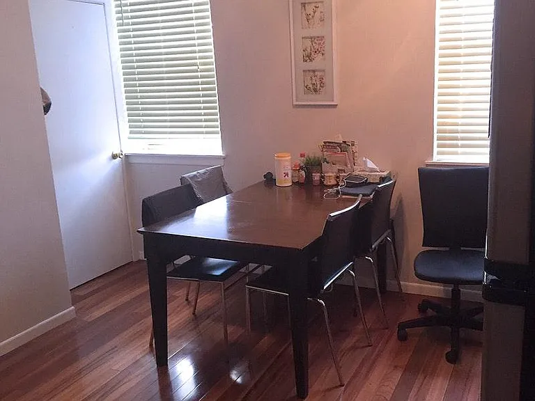 Kitchen living area, desk area, previous setup